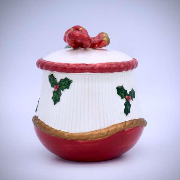 Fitz & Floyd Vintage Old World Elf Creamer Sugar Bowl Set Earthenware Christmas - Picture 11 of 16